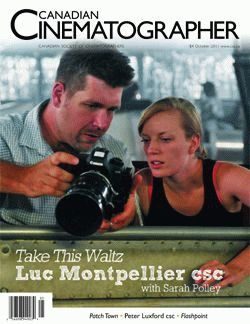 CANADIAN CINEMATOGRAPHER magazine side cover October 2011