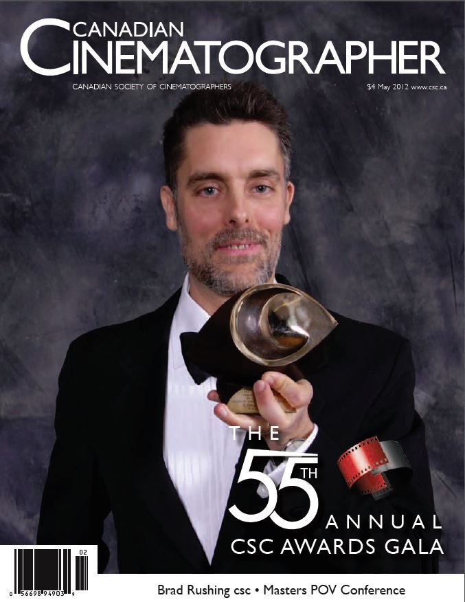 CANADIAN CINEMATOGRAPHER magazine side cover May 2012