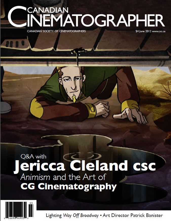 CANADIAN CINEMATOGRAPHER magazine side cover June 2012