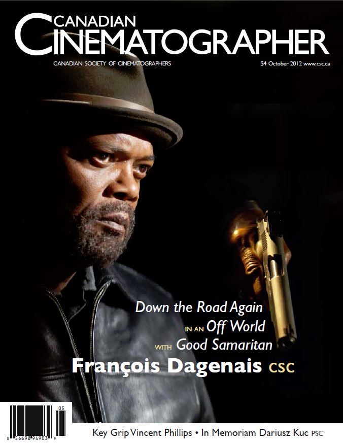 CANADIAN CINEMATOGRAPHER magazine side cover October 2012