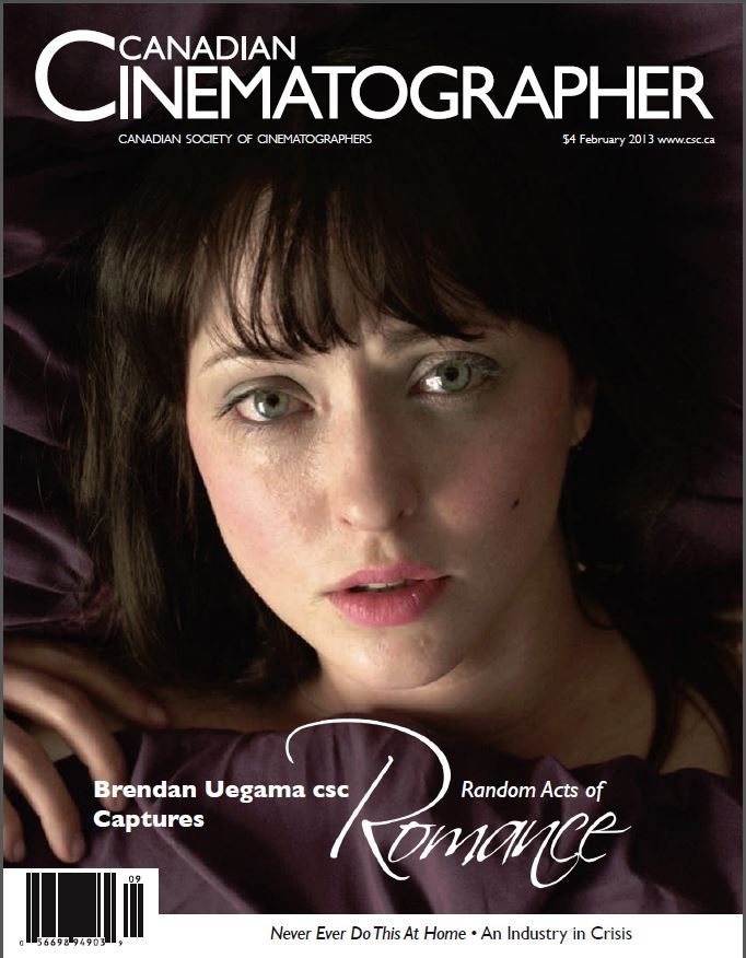 CANADIAN CINEMATOGRAPHER magazine side cover February 2013