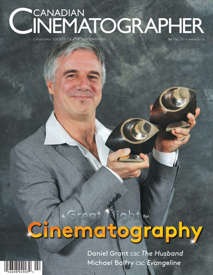 CANADIAN CINEMATOGRAPHER magazine side cover May 2014