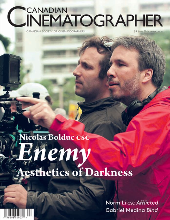 CANADIAN CINEMATOGRAPHER magazine side cover June 2014