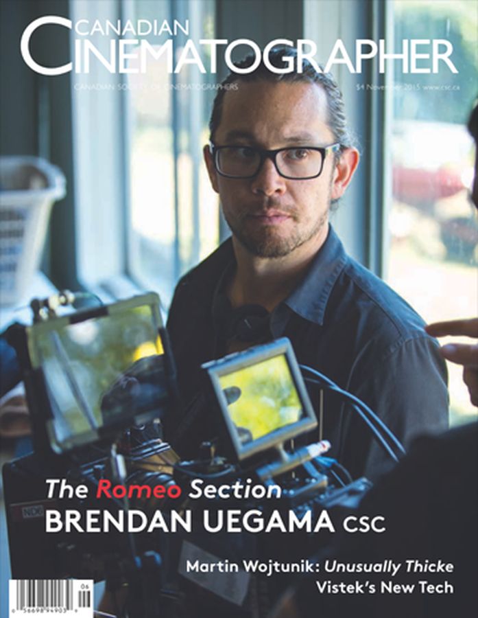 CANADIAN CINEMATOGRAPHER magazine side cover November 2015