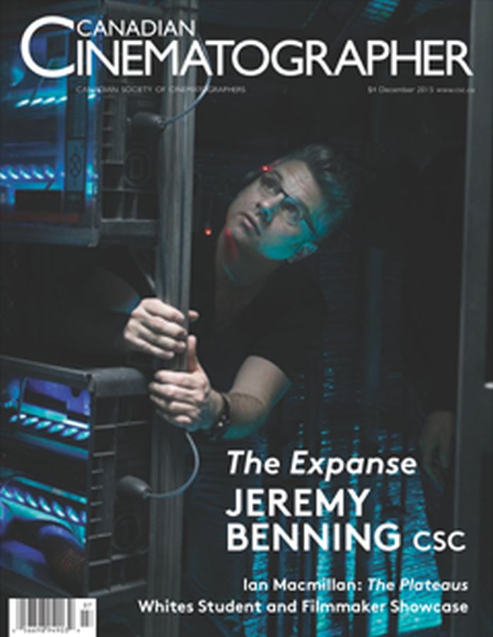 CANADIAN CINEMATOGRAPHER magazine side cover December 2015