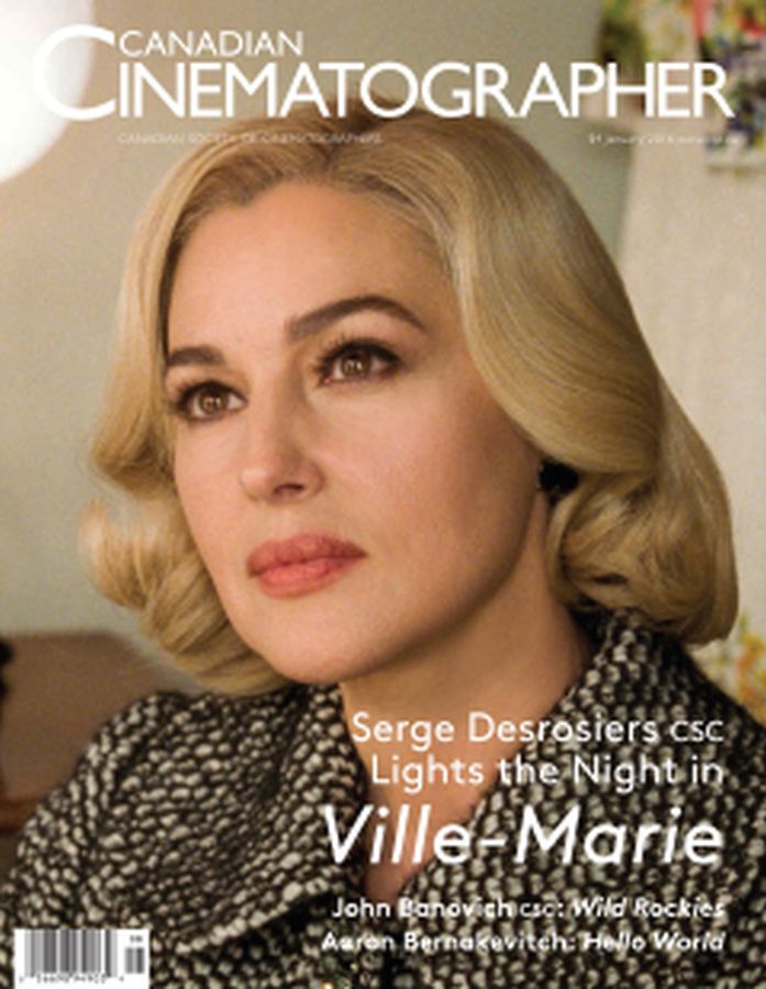 CANADIAN CINEMATOGRAPHER magazine side cover January 2016