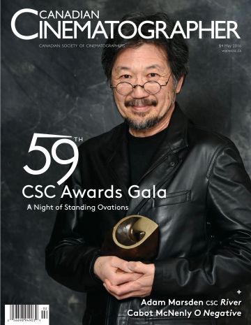CANADIAN CINEMATOGRAPHER magazine side cover  Vol 8 No 2 May 2016