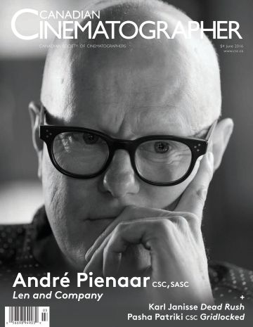 CANADIAN CINEMATOGRAPHER magazine side cover  Vol 8 No 3 June 2016