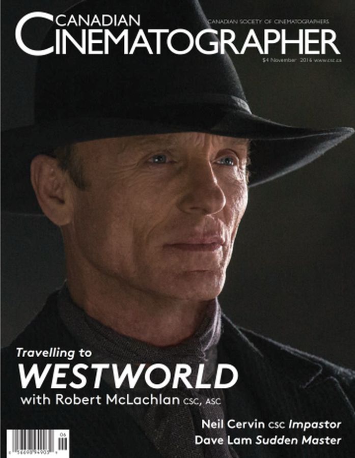 CANADIAN CINEMATOGRAPHER magazine side cover  Vol 8 No 6 November 2016