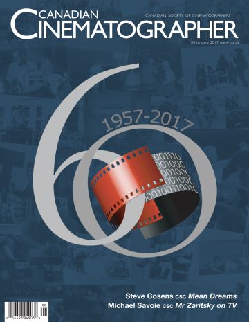 CANADIAN CINEMATOGRAPHER magazine side cover  January 2017