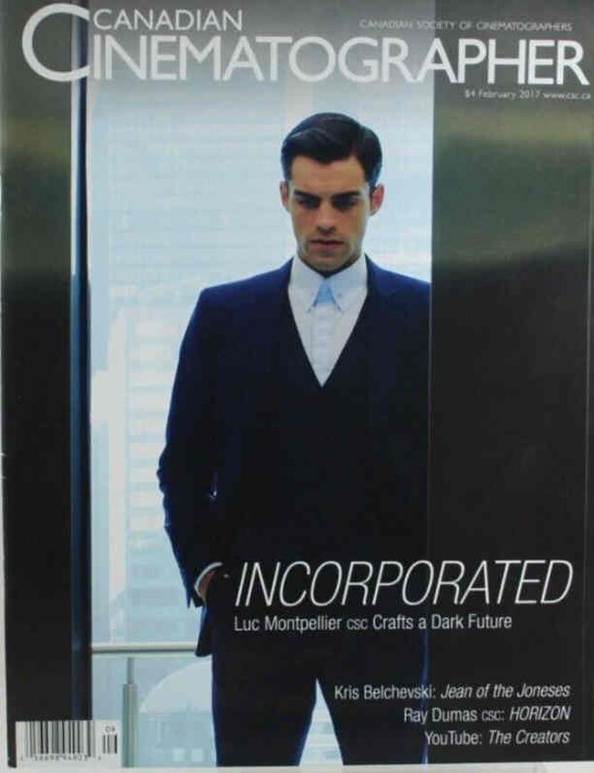 CANADIAN CINEMATOGRAPHER magazine side cover  February 2017