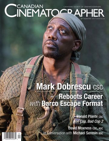 CANADIAN CINEMATOGRAPHER magazine side cover  September 2017
