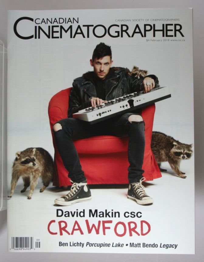 CANADIAN CINEMATOGRAPHER magazine side cover  February 2018