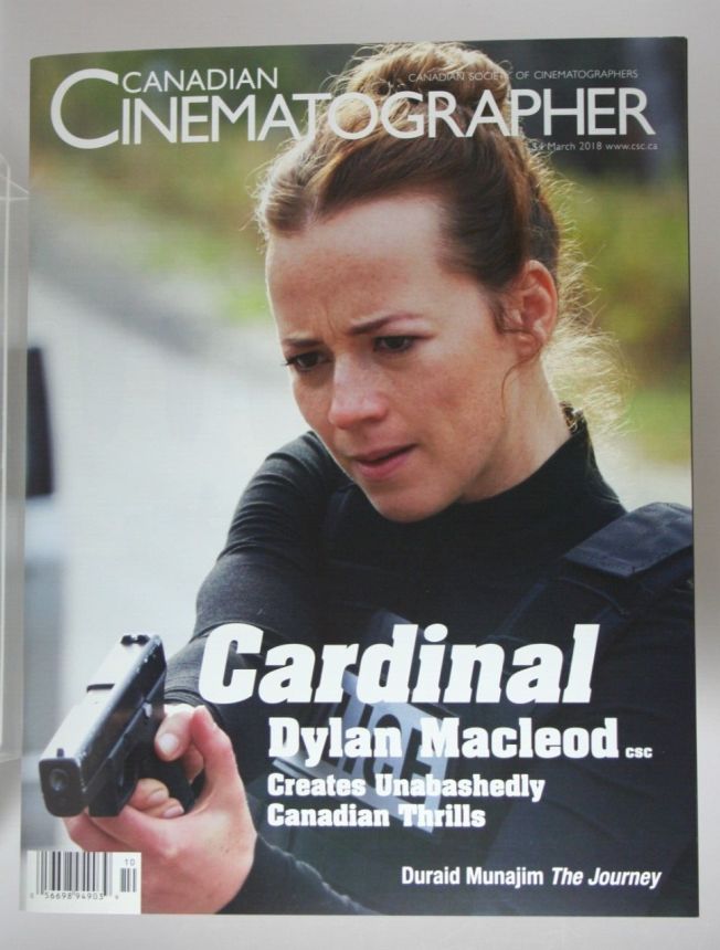 CANADIAN CINEMATOGRAPHER magazine side cover  March 2018