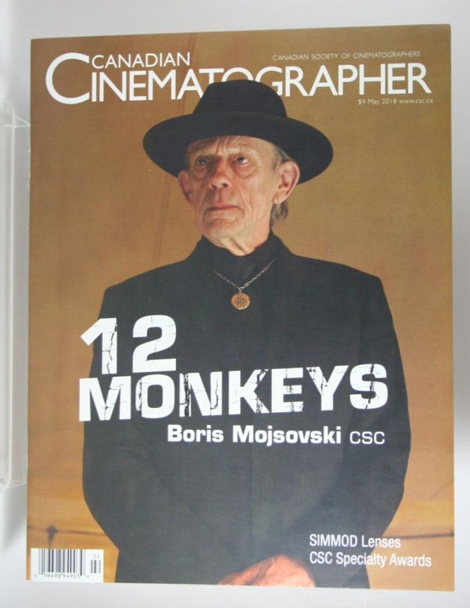 CANADIAN CINEMATOGRAPHER magazine side cover  May 2018