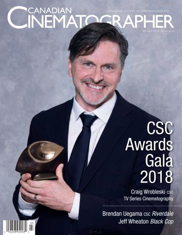 CANADIAN CINEMATOGRAPHER magazine side cover  June 2018