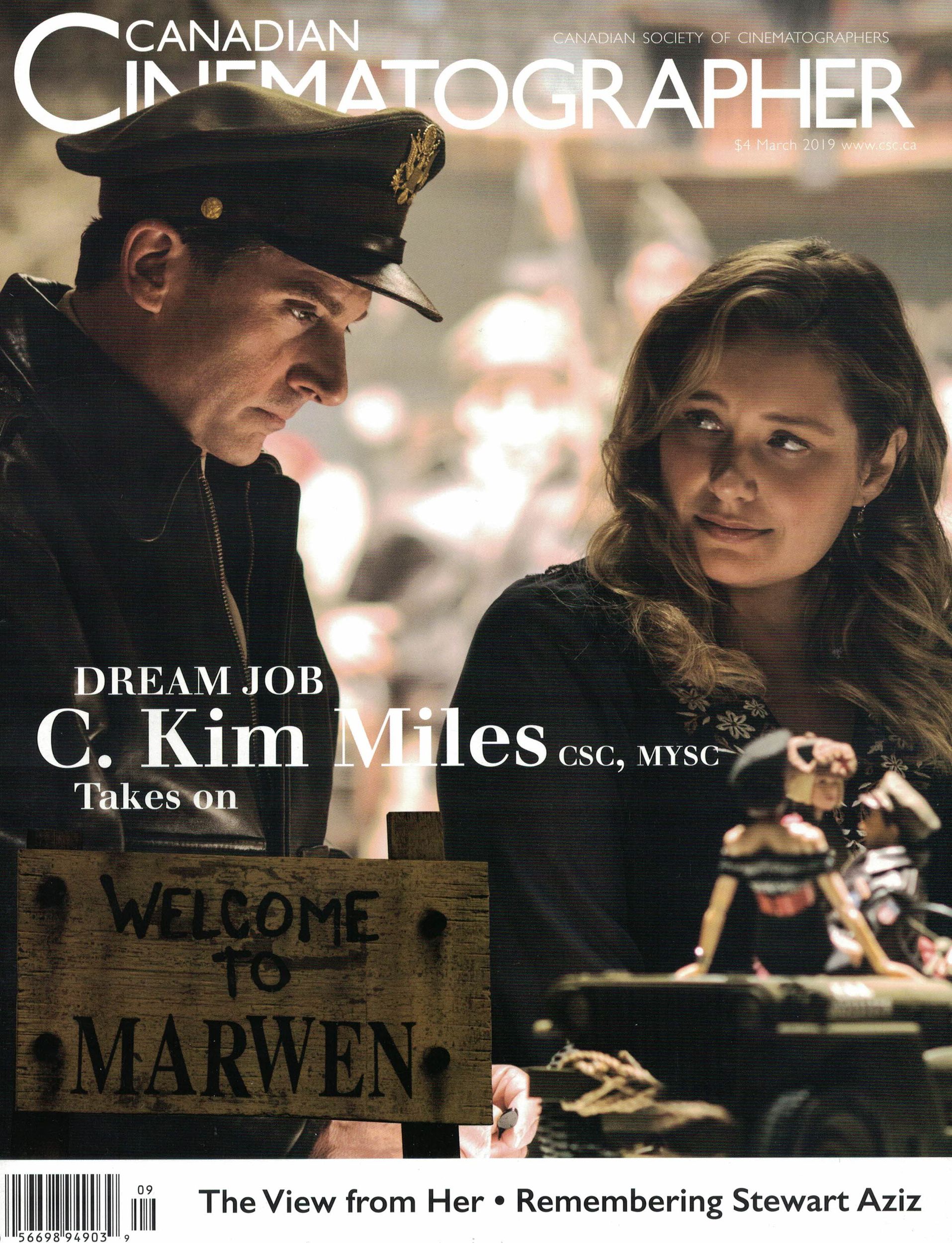 CANADIAN CINEMATOGRAPHER magazine side cover  March 2019