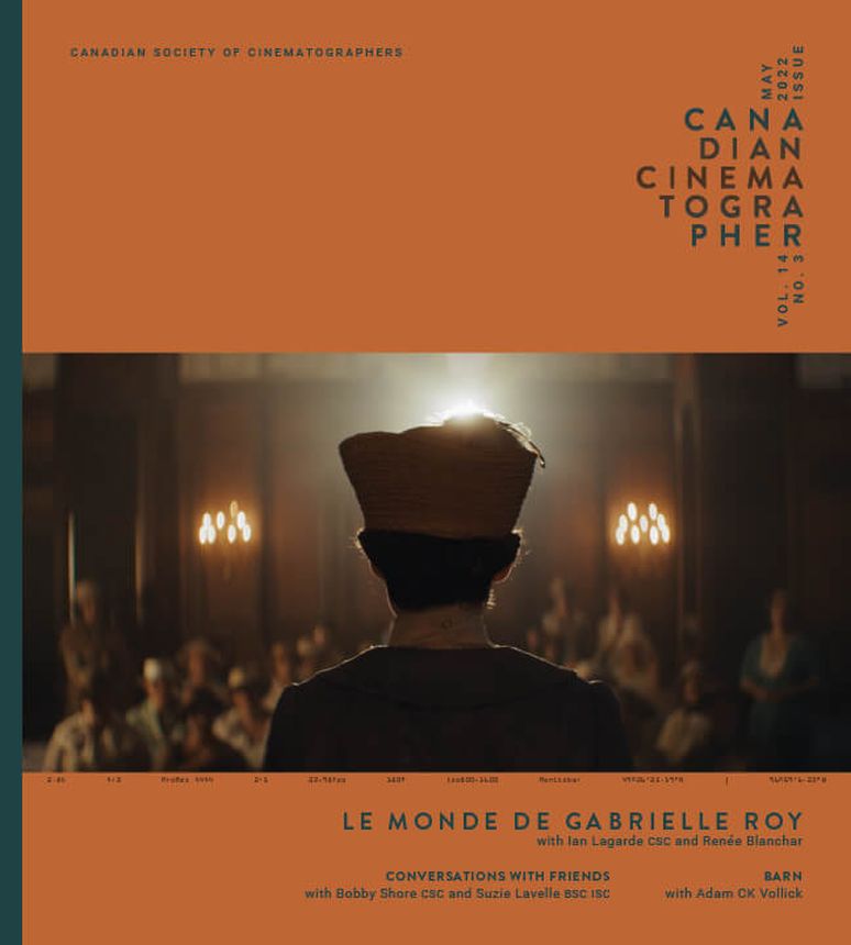 CANADIAN CINEMATOGRAPHER magazine side cover  May 2022