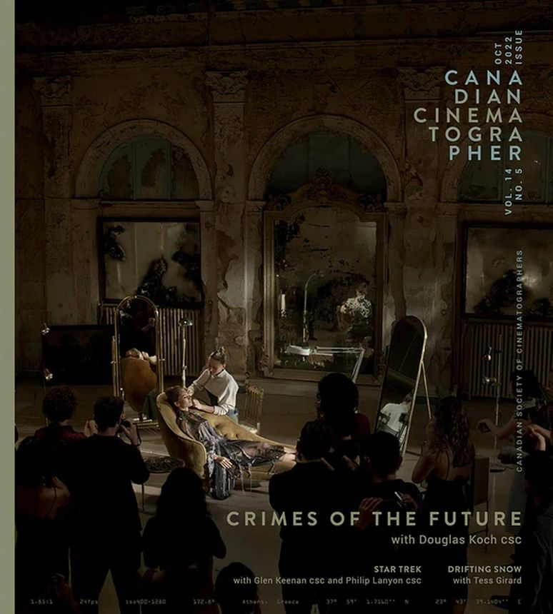 CANADIAN CINEMATOGRAPHER magazine side cover  October 2022