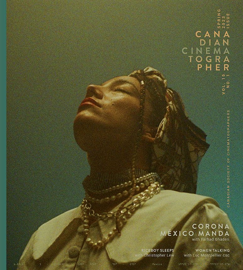 CANADIAN CINEMATOGRAPHER magazine side cover Spring 2023