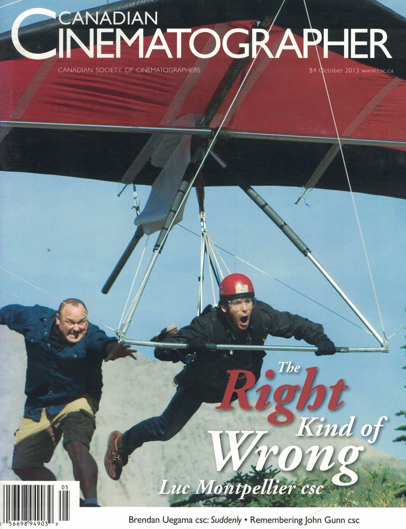 CANADIAN CINEMATOGRAPHER magazine side cover  Vol 5 No  5  October 2013
