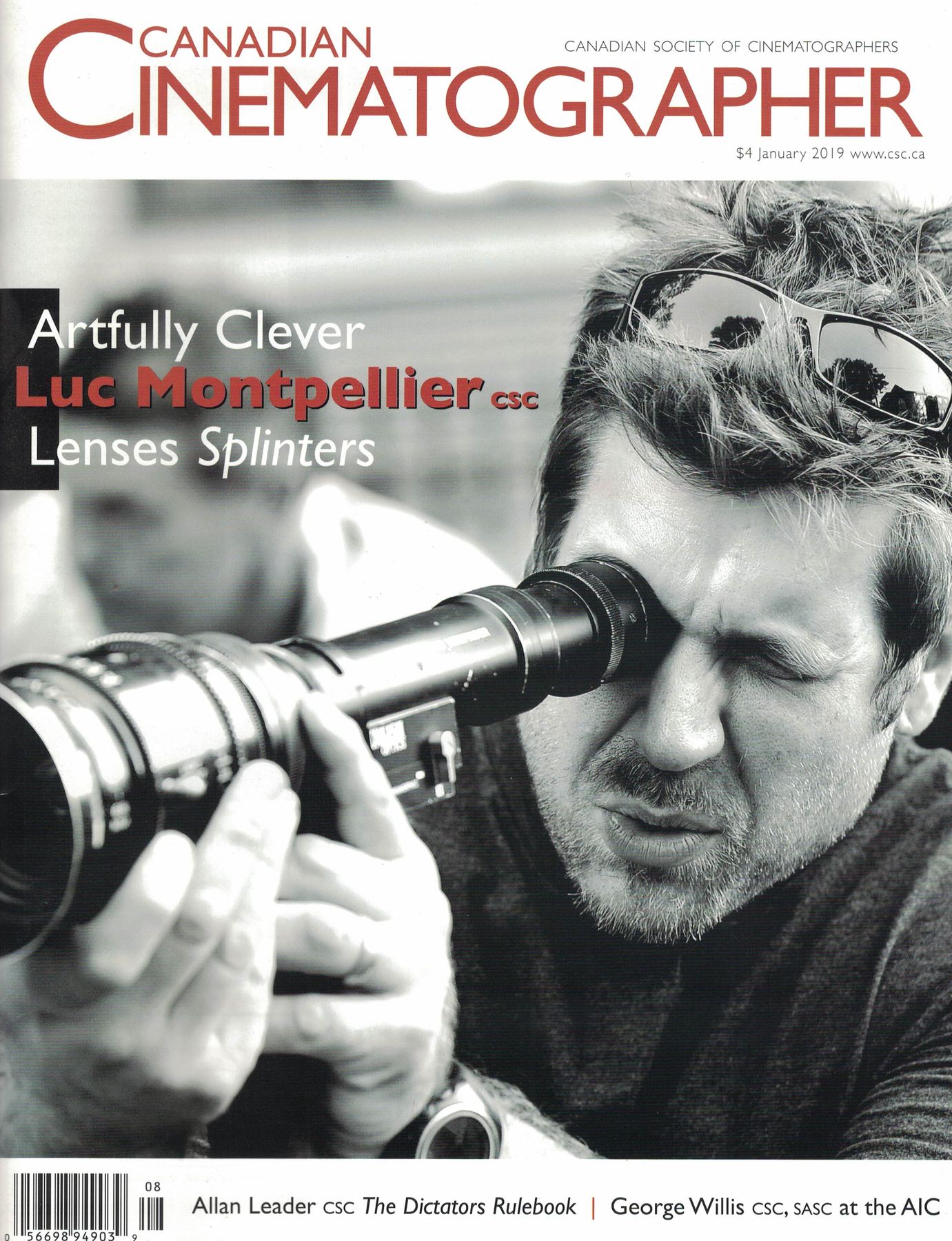 CANADIAN CINEMATOGRAPHER magazine side cover  Vol 10 No 8  January 2019