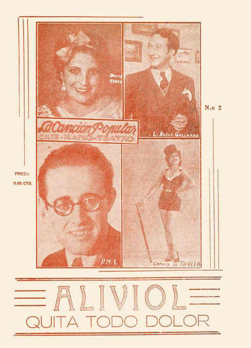 CANCION POPULAR | LA magazine side cover Issue 2  1942