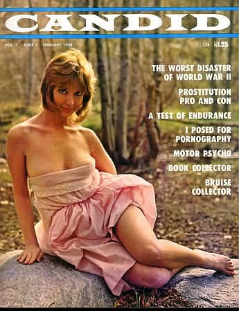 CANDID magazine side cover  February 1964