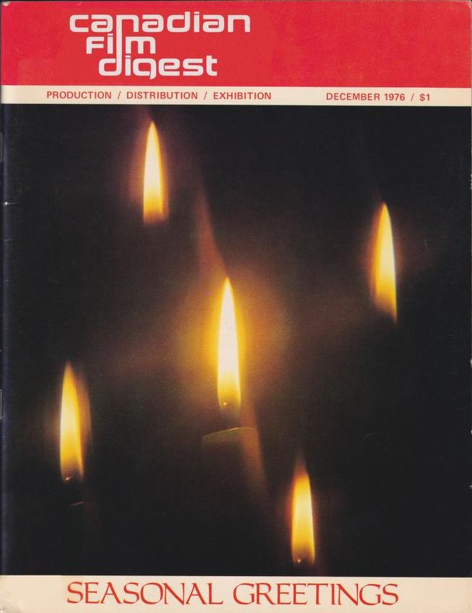 CANADIAN FILM DIGEST magazine side cover  December 1976