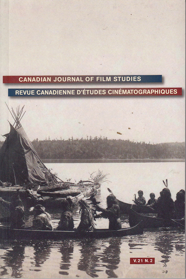 CANADIAN JOURNAL OF FILM STUDIES magazine side cover  Vol 21 No 2  2012