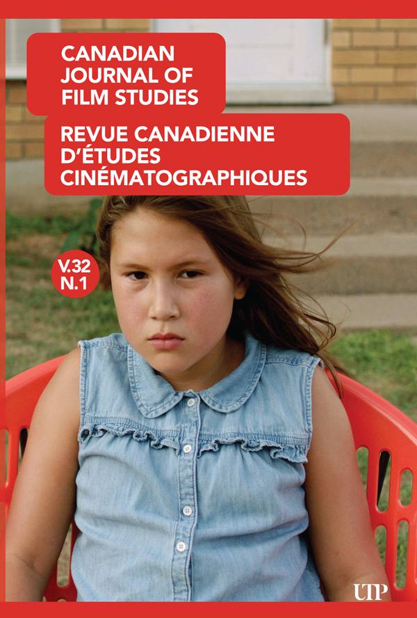 CANADIAN JOURNAL OF FILM STUDIES magazine side cover  June 2023