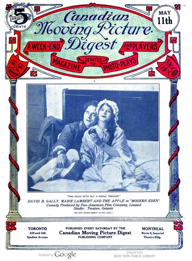 CANADIAN MOVING PICTURE DIGEST magazine side cover 11 May 1918