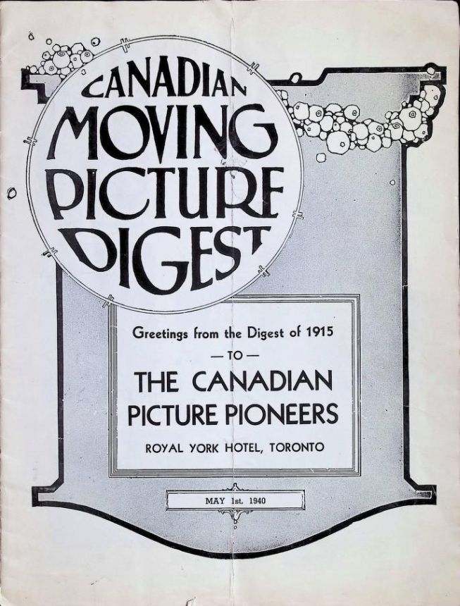 CANADIAN MOVING PICTURE DIGEST magazine side cover 1 May 1940