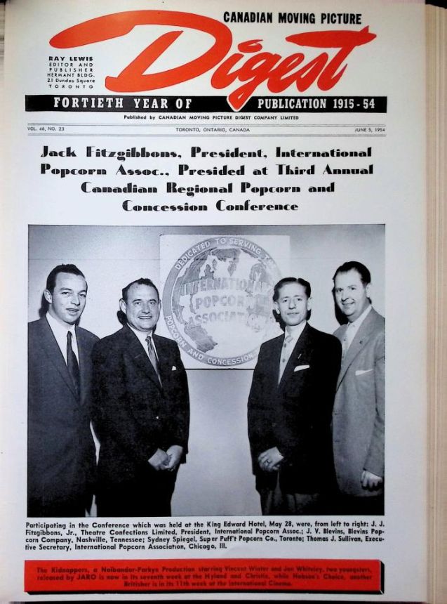 CANADIAN MOVING PICTURE DIGEST magazine side cover 5 June 1954