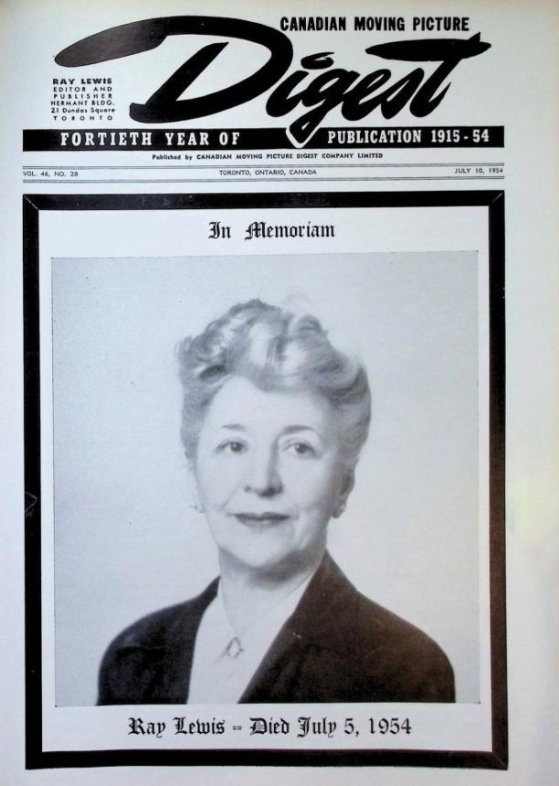 CANADIAN MOVING PICTURE DIGEST magazine side cover 10 July 1954