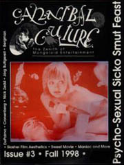 CANNIBAL CULTURE/CINEMUERTE magazine side cover Issue 3 Fall 1998