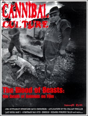 CANNIBAL CULTURE/CINEMUERTE magazine side cover Issue 8  2000