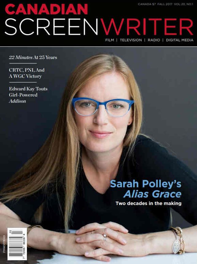 CANADIAN SCREENWRITER magazine side cover Fall 2017