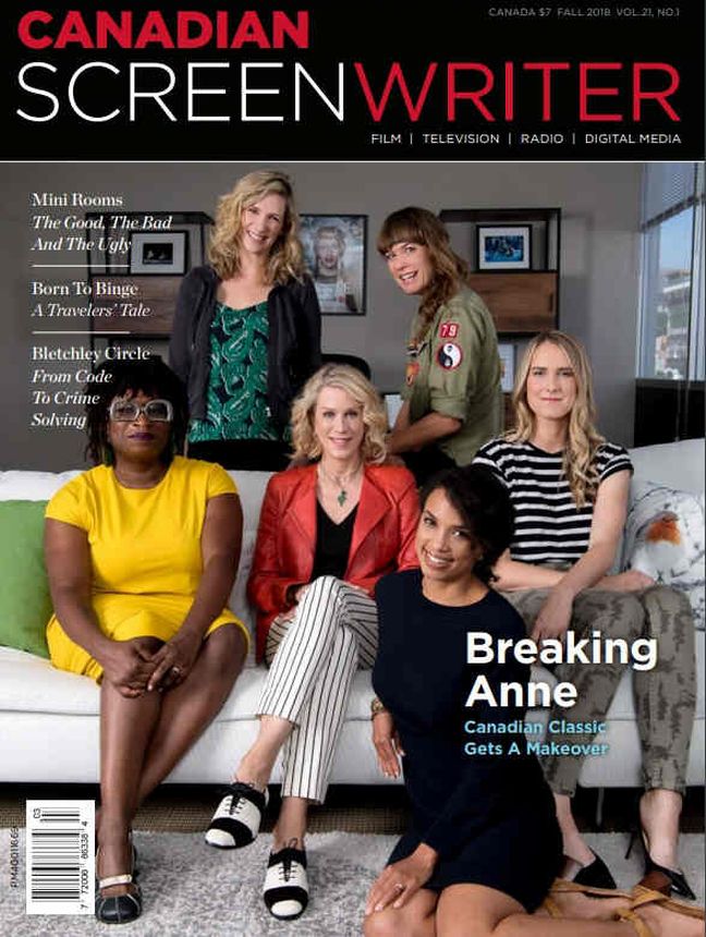 CANADIAN SCREENWRITER magazine side cover Fall 2018