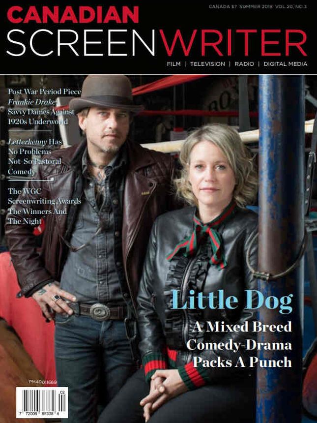 CANADIAN SCREENWRITER magazine side cover Summer 2018