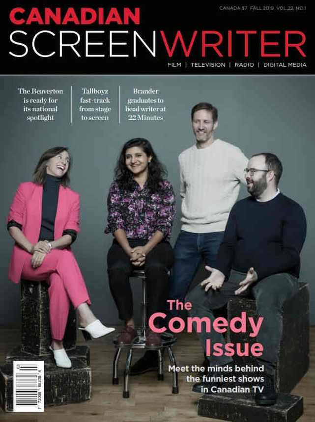 CANADIAN SCREENWRITER magazine side cover Fall 2019