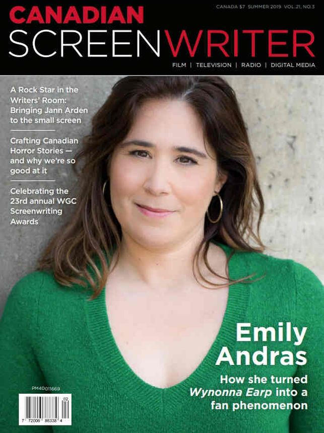 CANADIAN SCREENWRITER magazine side cover Summer 2019