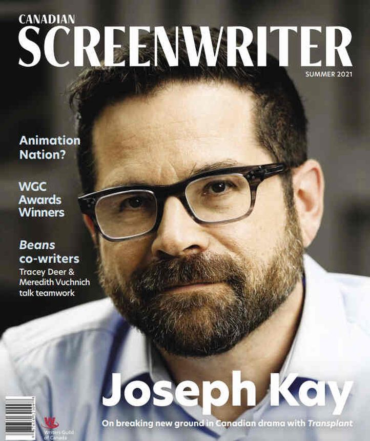 CANADIAN SCREENWRITER magazine side cover Summer 2021