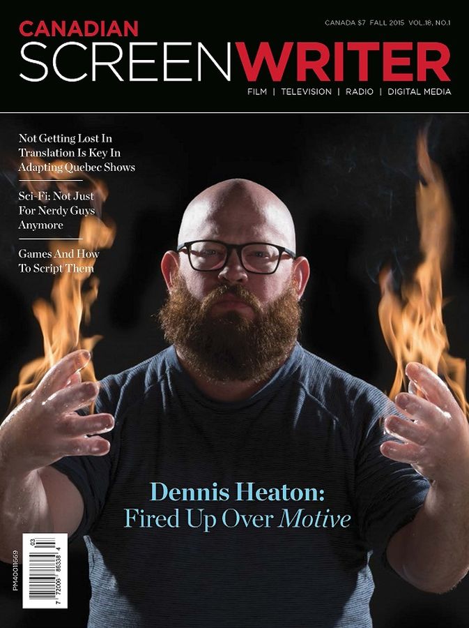 CANADIAN SCREENWRITER magazine side cover Fall 2015