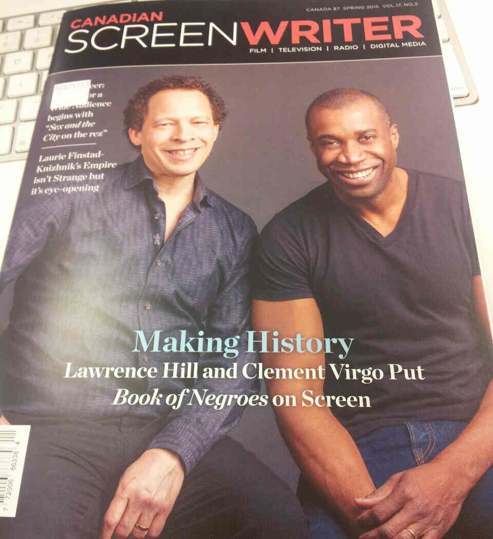 CANADIAN SCREENWRITER magazine side cover Spring 2015