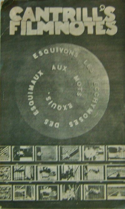CANTRILLS FILMNOTES magazine side cover Issue 1 March 1971