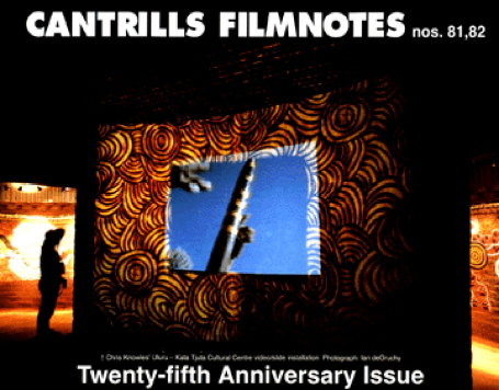 CANTRILLS FILMNOTES magazine side cover Issue 81-2 June 1996