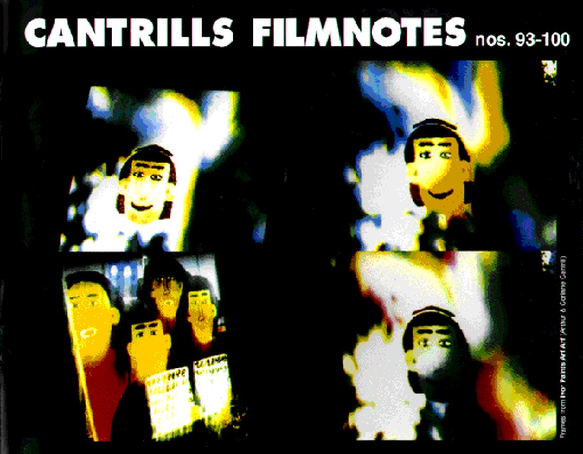 CANTRILLS FILMNOTES magazine side cover Issue 93-100 January 1999