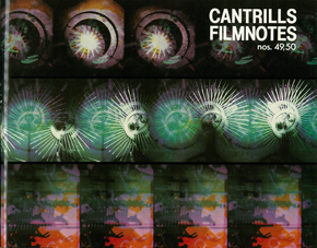 CANTRILLS FILMNOTES magazine side cover Issue 49/50 April 1986