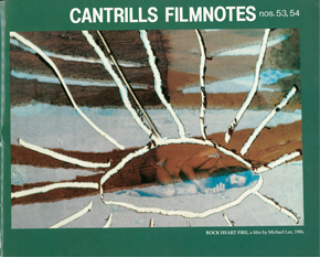 CANTRILLS FILMNOTES magazine side cover Issue 53/54 September 1987